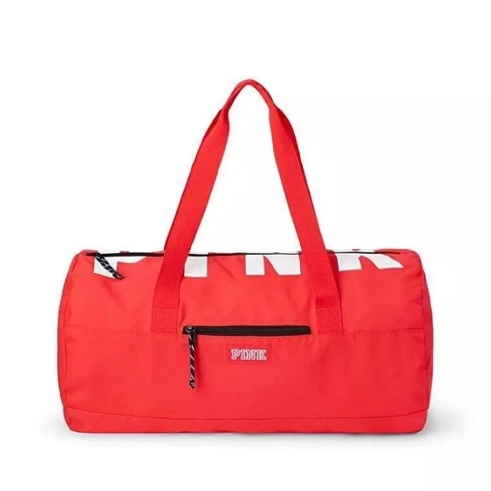 PINK Victoria's Secret Coral Duffel Gym Bag NWT